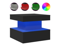 Mesa de Centro com Luzes Led 50x50x40 Cm Preto MAISON EXCLUSIVE