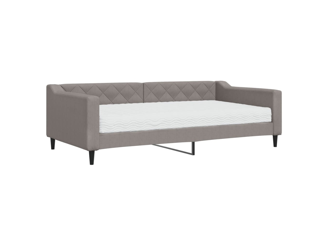 Daybed With Mattress, Daybeds With Mattresses Vidaxl Cinzento-acastanhado Tecido (100 X 200 Cm)