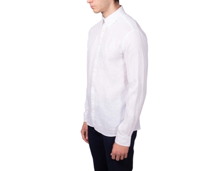 T-Shirt Ultrafina de Homem BROOKS BROTHERS Mens Button Down Linho Branco (L)