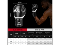Luvas de boxe Muay Thai Kickboxing, para treino, com saco de pancada, couro resistente, proteção extra | S/MARCA