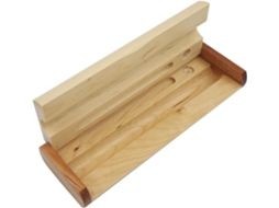 Estojo Escolar de Madeira Bege Healeved, Simples para uma Caneta, Caixa Armazenamento Compacta e Resistente, P