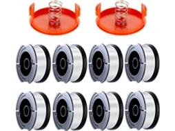 10 Bobinas Ø1,65mm Compatível Black Decker A6481 A6485:8 Bobinas,2 Tampas,2 Molas.