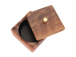 Cinzeiro Para Charutos Com Tampa De Nogueira, Decorativo E À Prova De Vento SUNNY SPACES