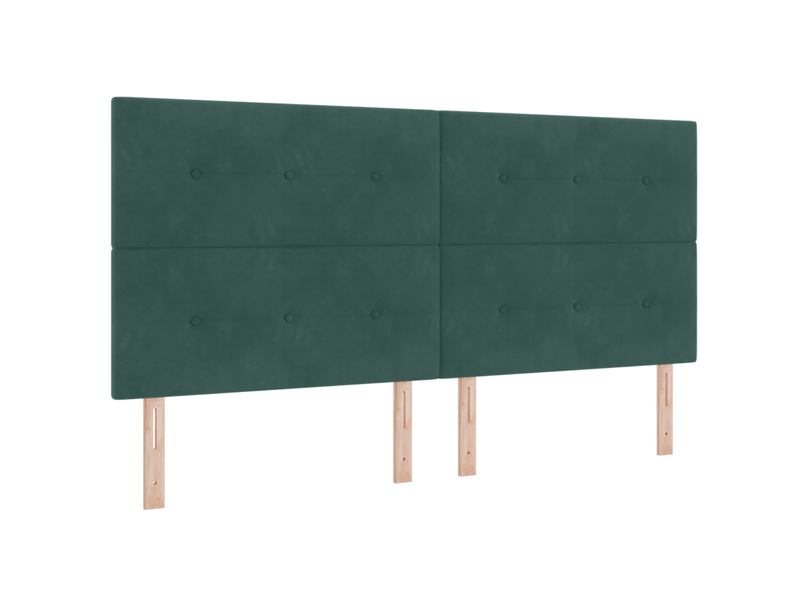 Conjunto 1 Cama Box Vidaxl Verde Veludo (200 X 200 Cm)