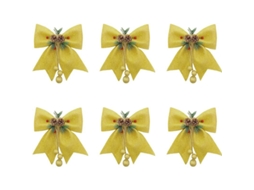 Conjunto De 6 Guirnaldas De Navidad Con Purpurina Para Decoración De Árbol, Interior/exterior, Dorado