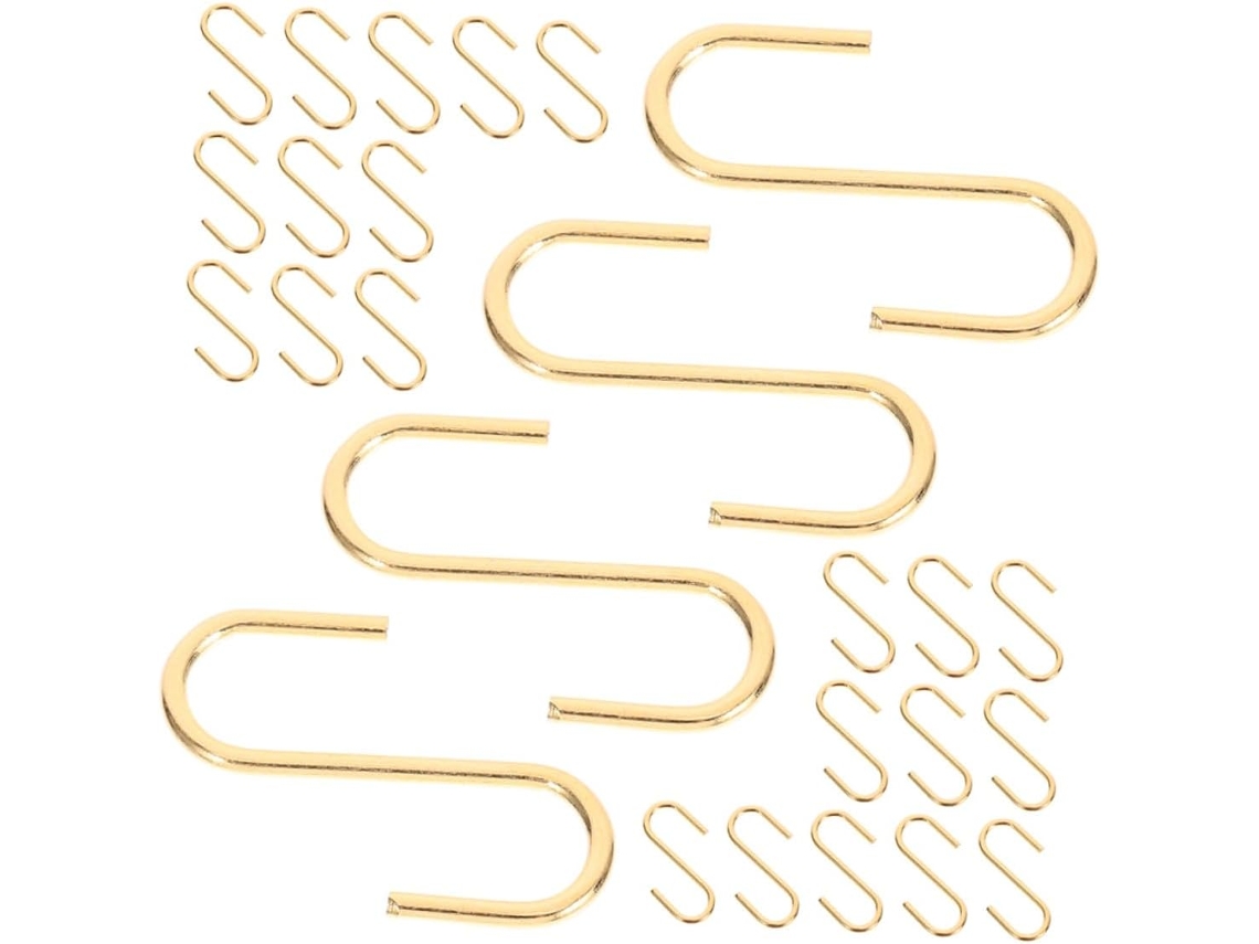 Ganchos Para Pendurar Em Ferro, Conjunto De 50 Ganchos, Com Design Dourado