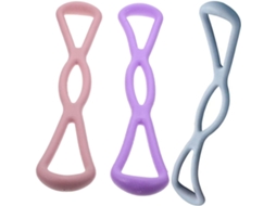 Healvian Kit Com 3-faixas Elásticas De Resistência Para Yoga, Em Tpr, Treinamento Força Muscular E