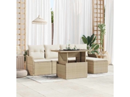 Vidaxl Conjunto De Assentos Para Exterior 6 Unid. Bege