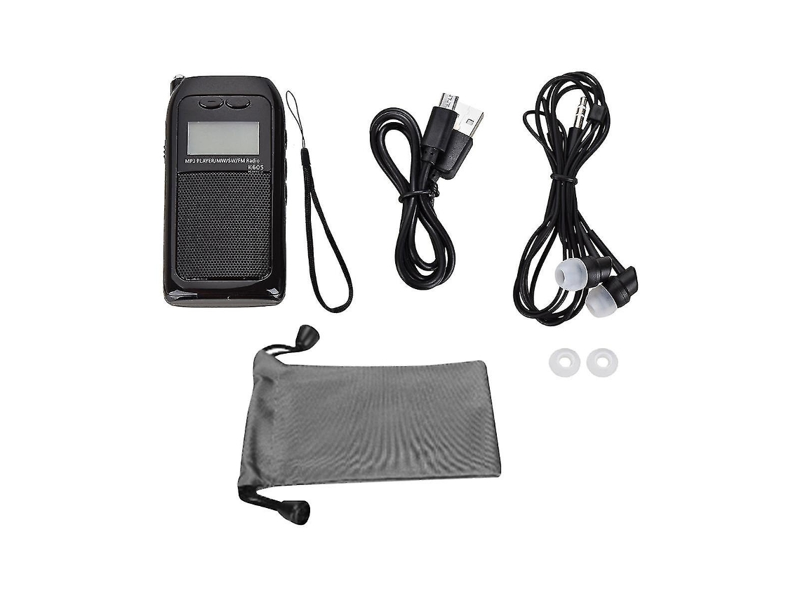 Rádio Digital Portátil Multifuncional De Bolso Fm Mw Sw Com Tela Digital Lcd De 1,18 Polegadas Olysi Shop