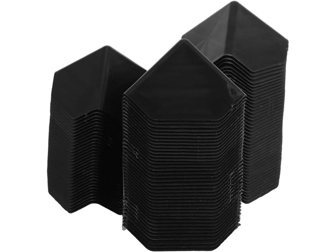 100 Protetores De Canto De Plástico Resistente, 60mm, Anticolisão, Para Papelão, Eletrônicos E