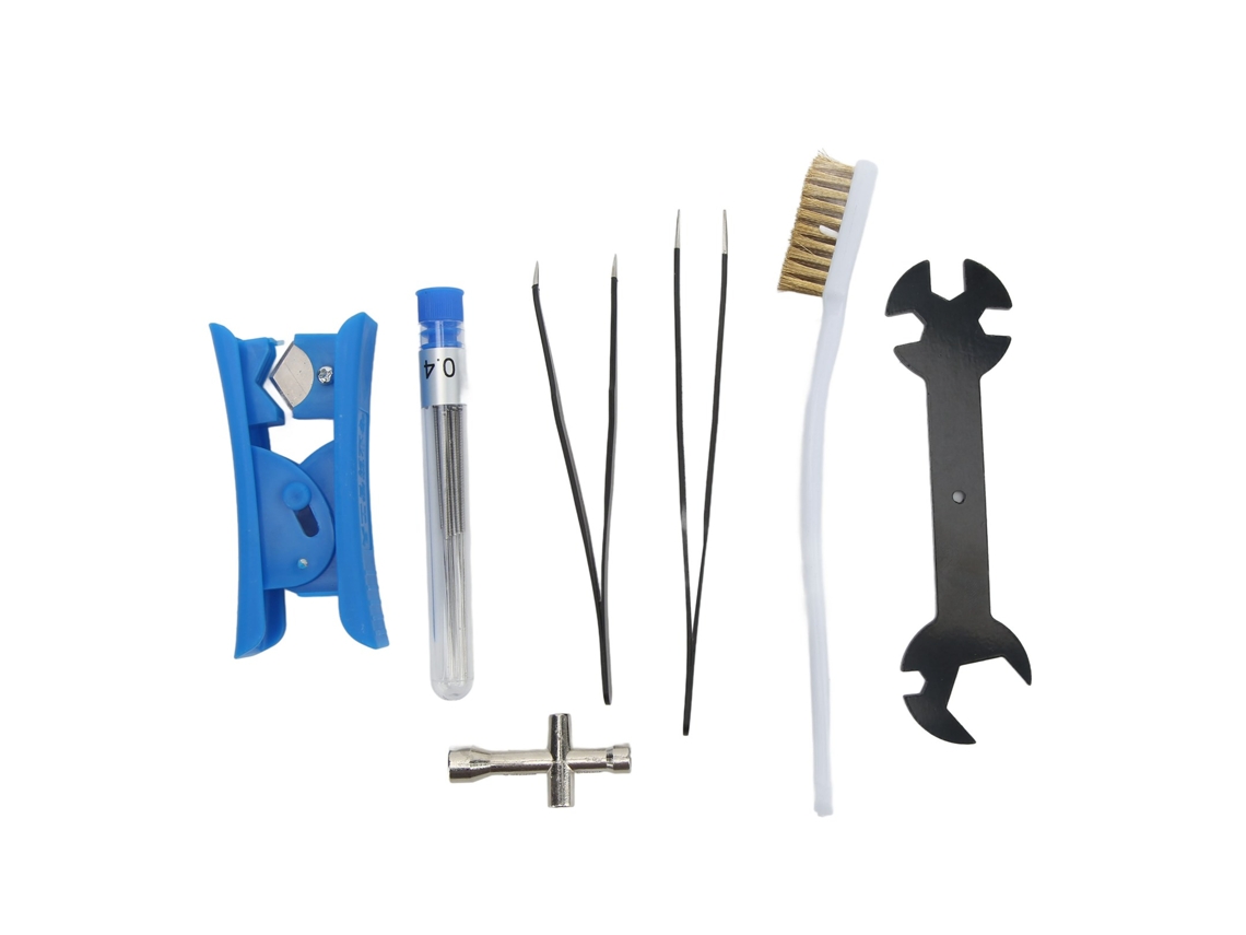 Kit De Ferramentas De Limpeza Para Bico De Impressora 3d Com Pinça Pincel Chave Ajustável 7 Peças