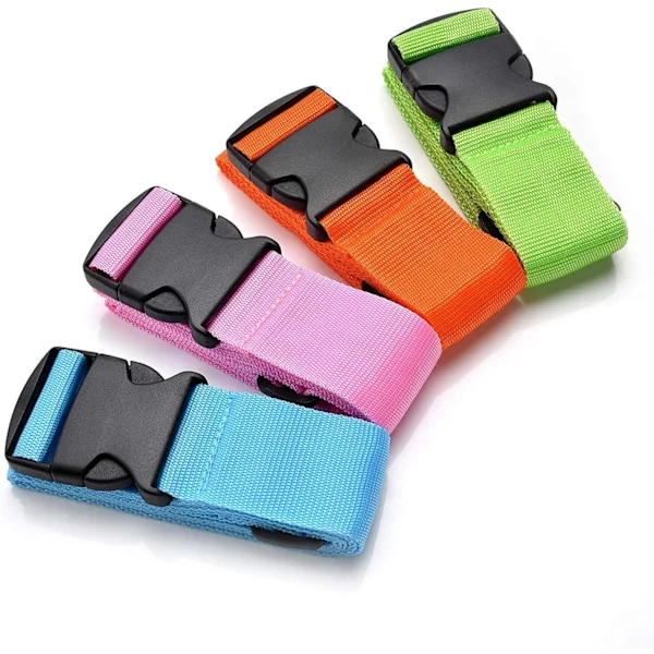 Conjunto De 4 Cintas Para Bagagem(verde, Azul, Rosa, Laranja)
