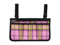 Bolsa Lateral Cadeira De Rodas Com Múltiplos Bolsos Vermelho Rosa