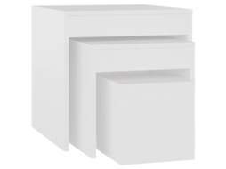 Nesting Table, Nesting Tables Vidaxl Branco Madeira Processada (n/a)