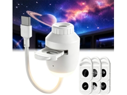 Projetor De Estrelas Usb Com Lente Intercambiável, Haste Flexível E