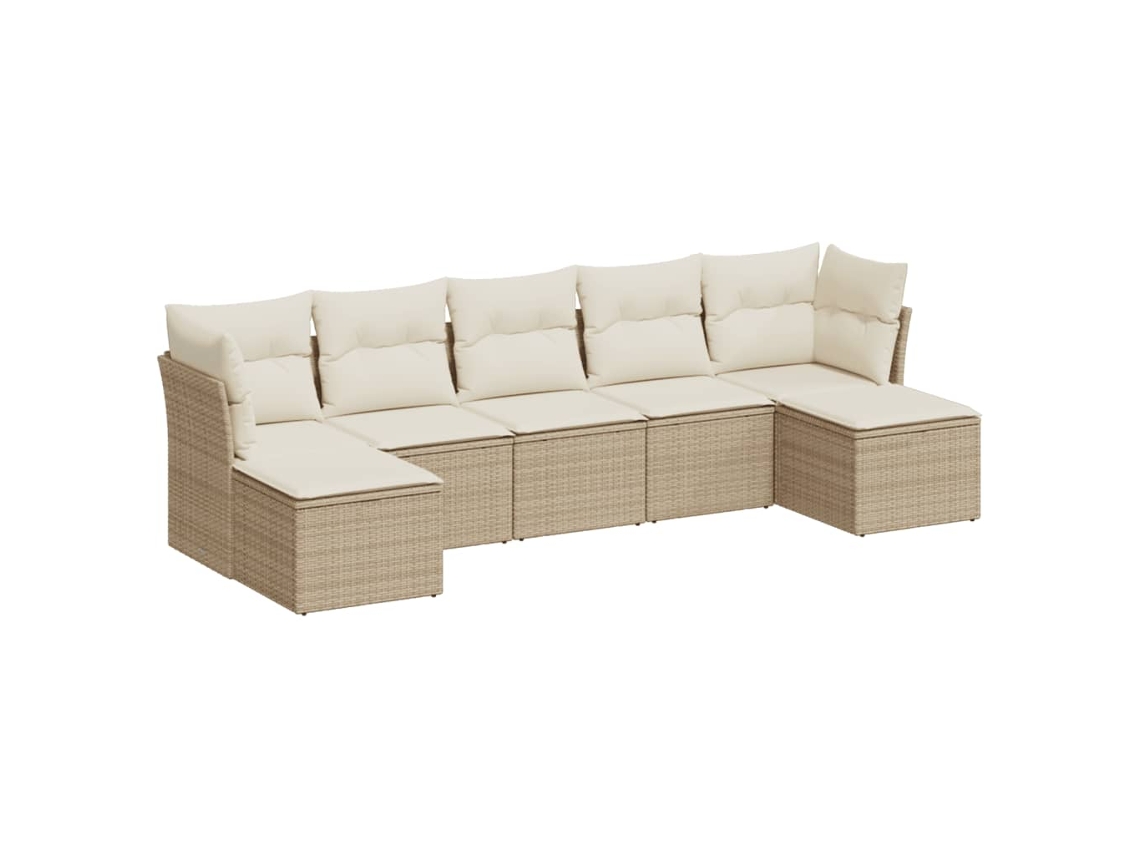 Garden Sofa Set, Garden Sofa Sets Vidaxl Bege Rattan / Vime (n/a)