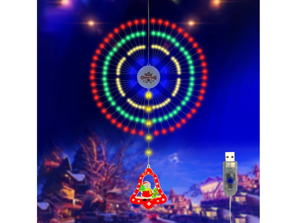 Luzes De Natal Em Formato De Fogueira 8 Modos