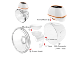 Primerox bomba de Leite Materno Vestível Sem Fio 3 Modos 9 Níveis 180ml Silenciosa Portátil
