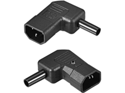 2 Peças Adaptador de Tomada Iec320 C14 de Ângulo Reto Ac110 250v 10a CHABERLU