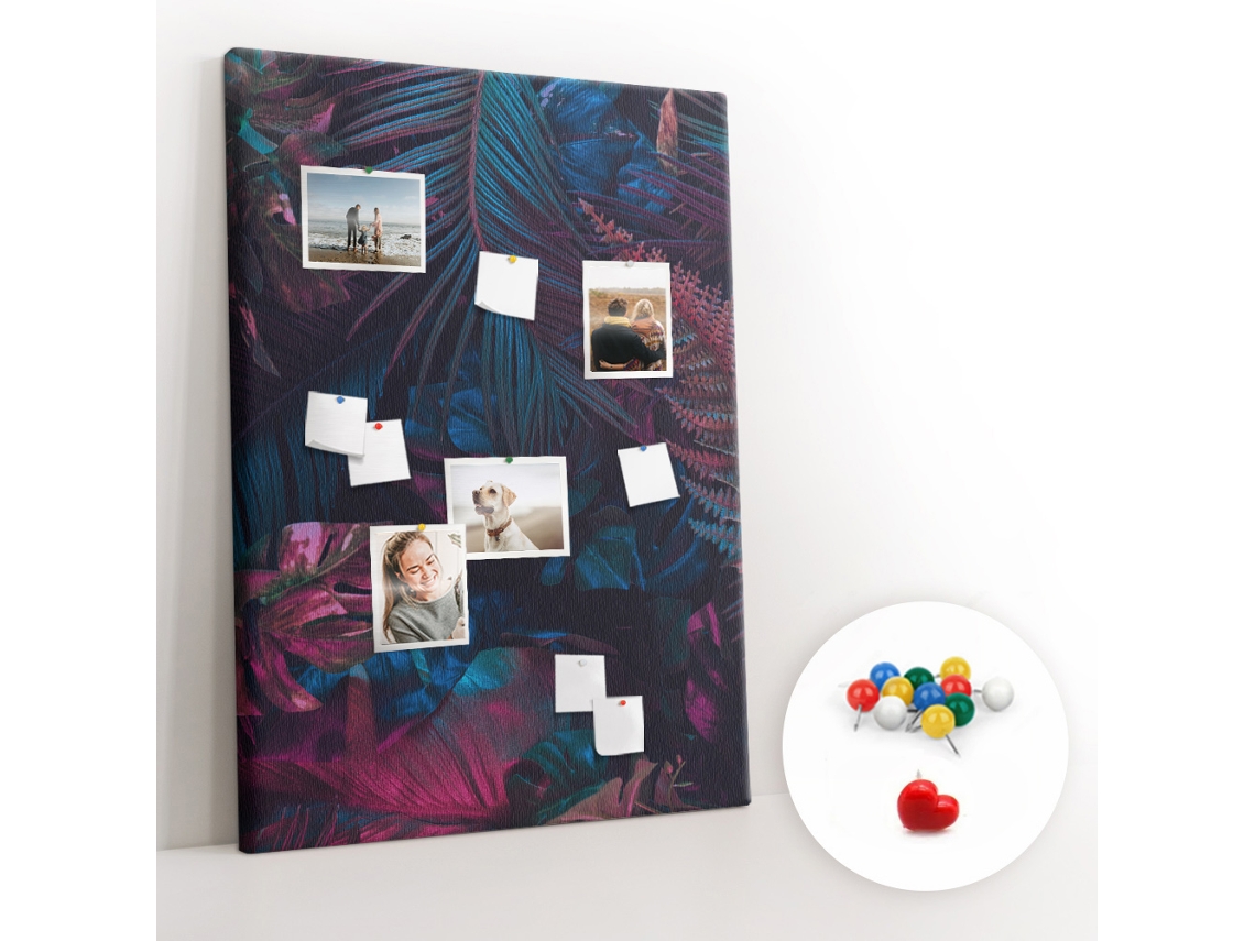 Painel De Cortiça Para Parede Folhas Tropicais Para O Escritório Espelharte (100x140 Cm)