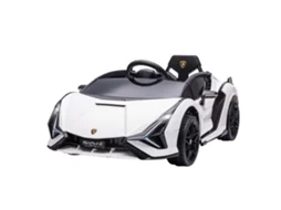 Carro Elétrico Tipo Lamborghini Sian com 12v Controlo Remoto Música Usb e Faróis 108x62x40 Cm Branco VOLTEDGE