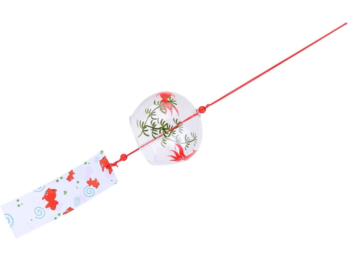 Sinos de Vento de Vidro Japonês Ounona, Decoração Criativa para Interiores com Som Melodioso e Design de Peixinho CHABERLU