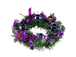 Laxiscreed Guirlanda De Velas Com Flores Artificiais Para Páscoa, Natal Ou Halloween, Cor Roxa