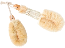 Lurelia Pack De 2 Escovas Corporais De Sisal Para Banho Diário, Fibra De Sisal E Pega Ergonómica