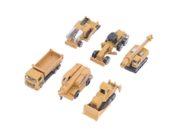 Bj-set De Caminhões De Construção De Liga Em Escala 1/64 Brinquedos Educativos Para Motricidade Fina