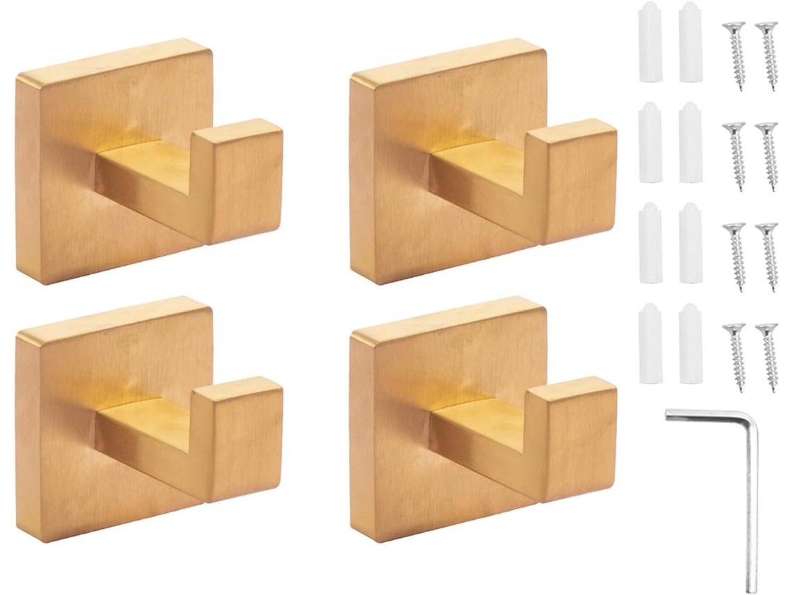 Conjunto Multifuncional Com 4 Ganchos De Ventosa E Clipes Para Decoração Casa, Banheiro E Janelas Design Transparente