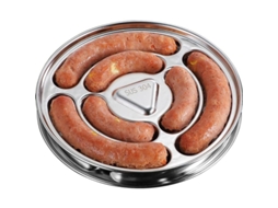 Molde de Salchichas de Acero Inoxidable 304 6 Cavidades Antiadherente para Horno Microondas Lavavajillas
