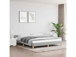 Vidaxl Estrutura De Cama Sem Colchão 180x200 Cm Tecido Cinzento-claro