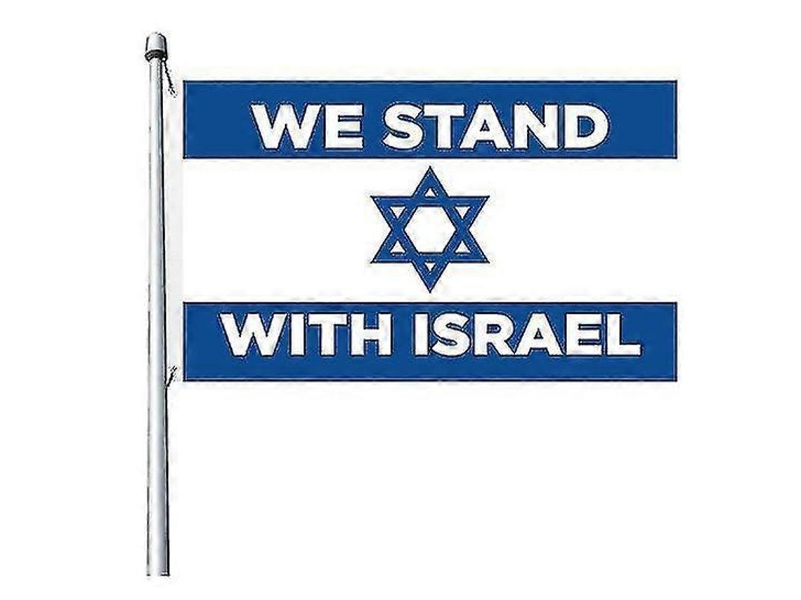 Bandeira Eu Estou Com Israel 3x5 Pés, Bandeira De Oração Para Israel, Resistente À Oxidação E Durável Com 2 Anéis De Cobre G