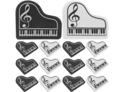 Pacote com 20 Alipis Borrachas de Piano Portáteis e Pequenas em Tpr, Unidades, Cores Sortidas, Ideais para Rec