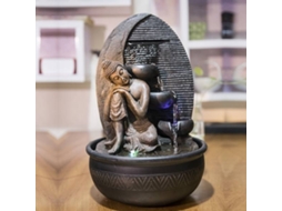 Fonte de Água ZEN'LIGHT Buda Grace (Preto - 26x40 cm - Resina)
