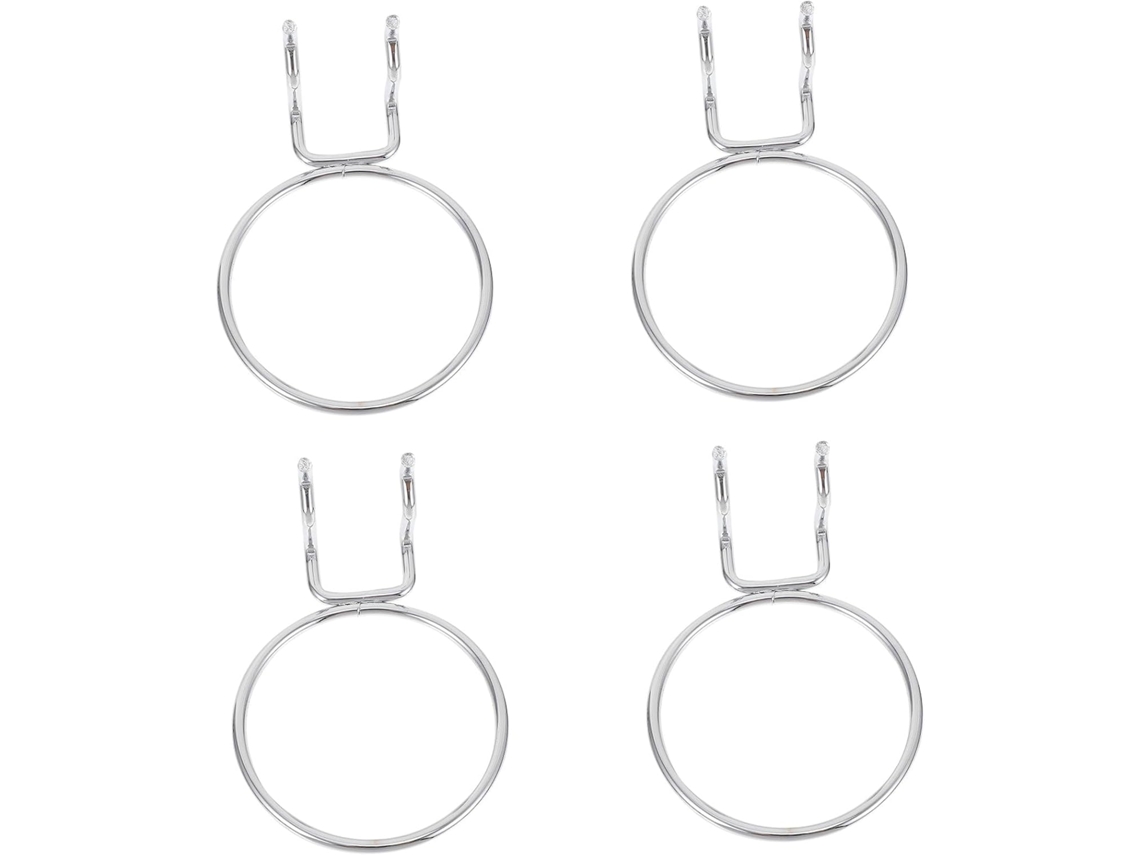 Conjunto De 4 Ganchos Ferro Prateado Para Painel Perfurado, Alta Capac