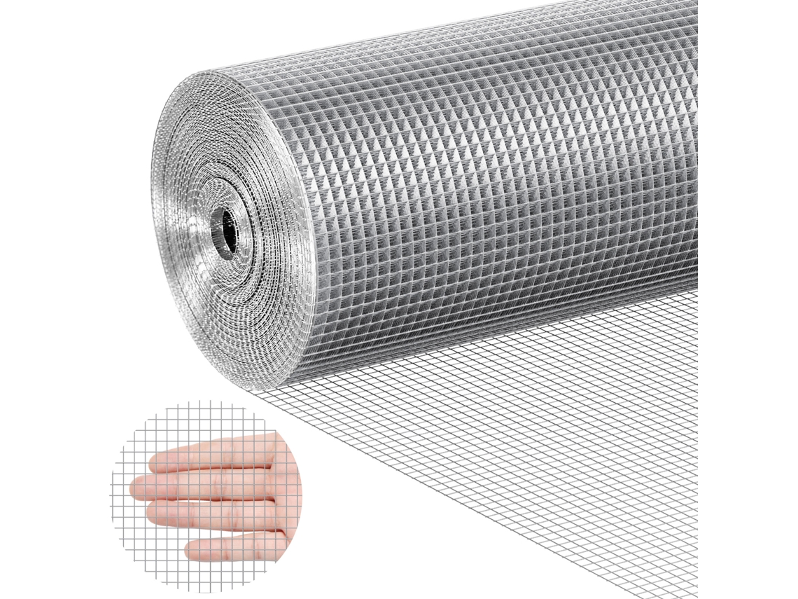 Pano de Hardware VEVOR 1/4Inch 36In X 100Ft 23 Ga Wire Mesh Roll Chicken Wire Esgrima