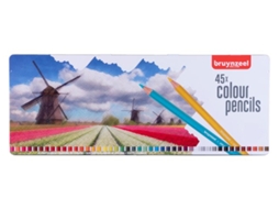 45 Lápis De Cor Em Lata Bruynzeel