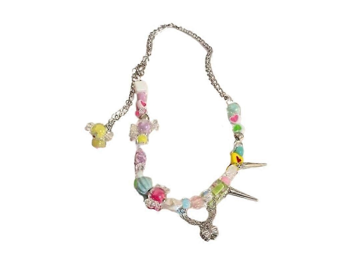 Pulseira E Colar De Contas Com Amor Colorido, Para Meninas
