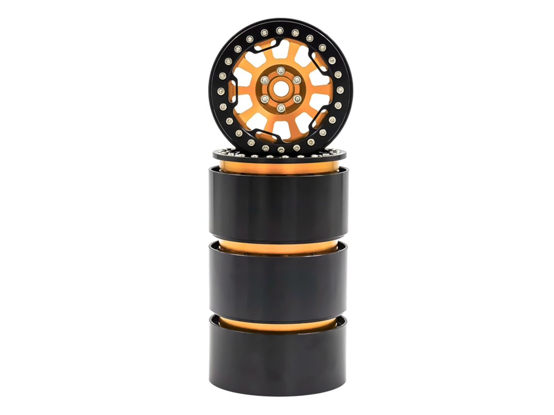 Jogo De 4 Jantes De Roda De Liga De Alumínio 2.2 Polegadas Com Sistema Beadlock Para Cubo De Roda