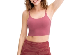 2026 brassière Esportiva Sem Costura para Mulheres Cor Solida Elástica Fitness Yoga Top Crop Casual