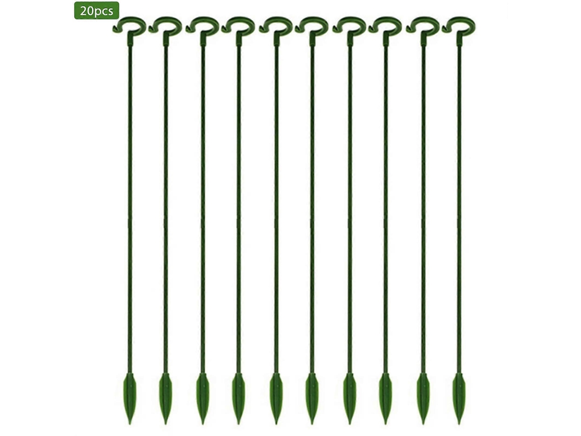 SUPORTE de Fibra de Vidrio para Plantas com Anel de Apoio para Caule Individual Jardim Floral 27 Cm 20 Peças | S/MARCA