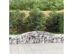 Vidaxl Cestos Gabião Arqueados 2 Pcs 400x50x40/60 Cm Ferro Galvanizado