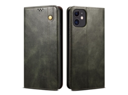Capa Para Iphone 13 Mini Pele Sintética Verde