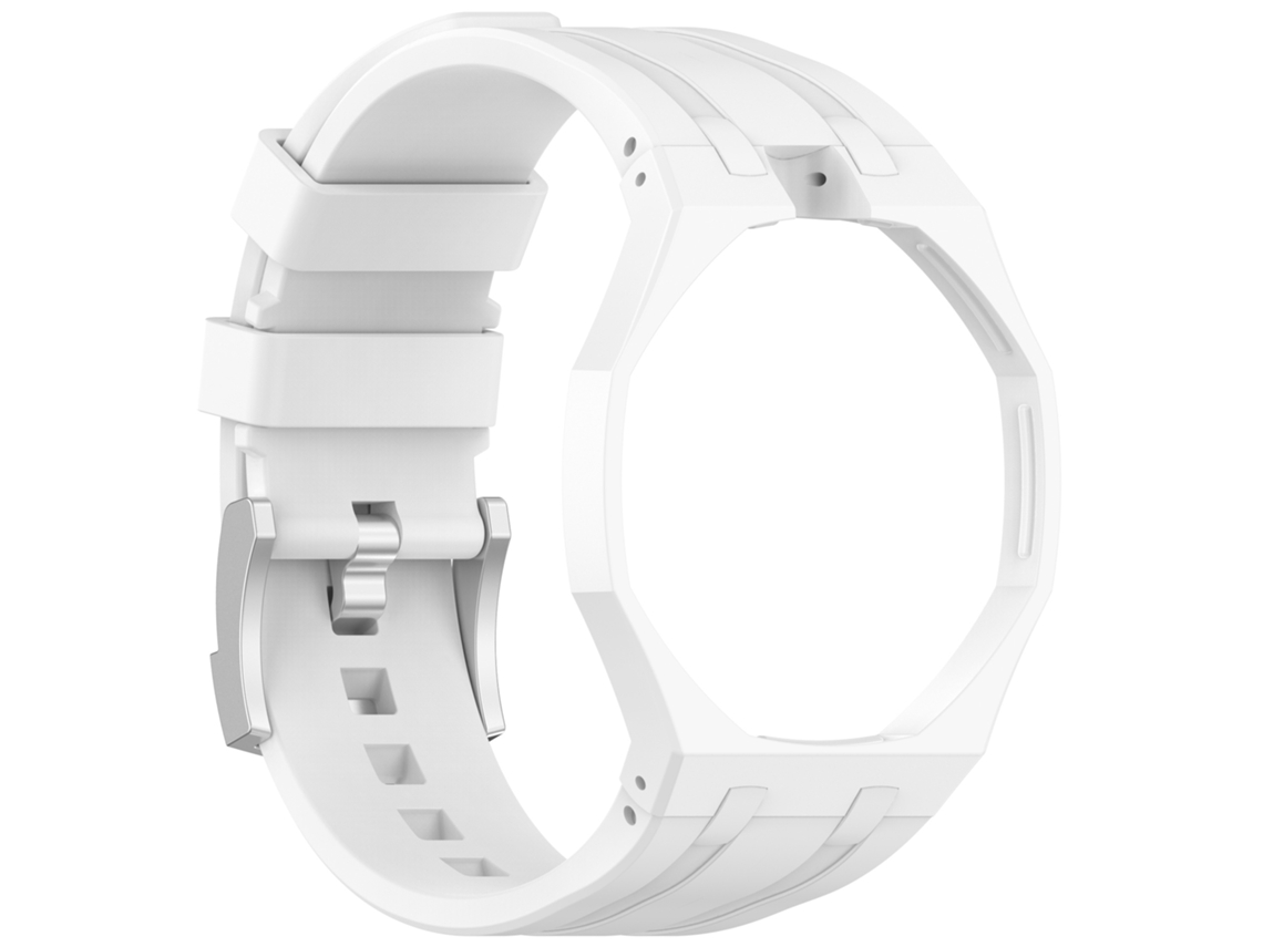 Bracelete Desportiva em Silicone para Swatch Royal Pop com composição Branco HEXINYIGJLY (posição Das 12 Horas)