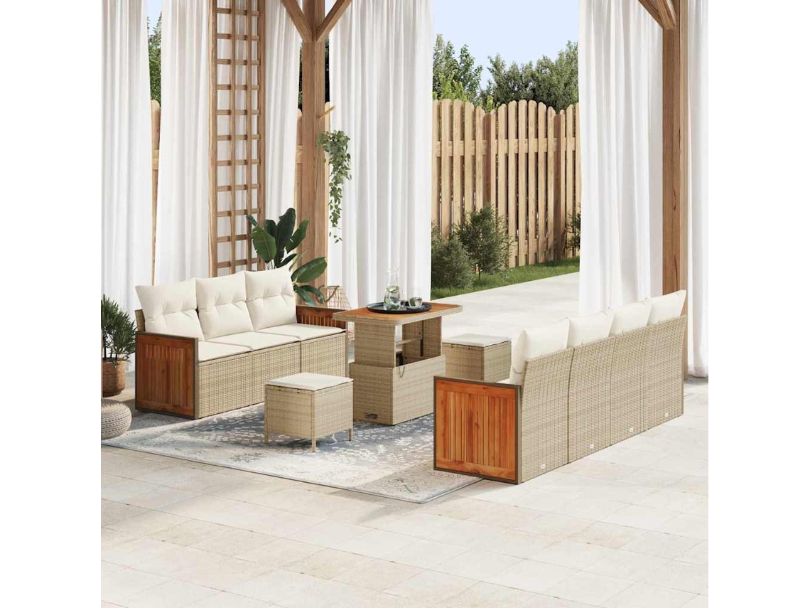 Vidaxl Conjunto De Sofá De Jardim 13 Unid. 9-número De Lugares