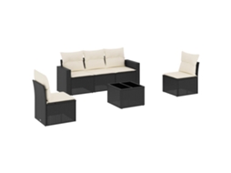 Garden Sofa Set, Garden Sofa Sets Vidaxl Preto Rattan / Vime (n/a)