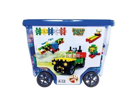 Jogo De Construção Rollerbox 20 Em 1 - Clics - 463 Peças - 97 Acessórios E Adesivos
