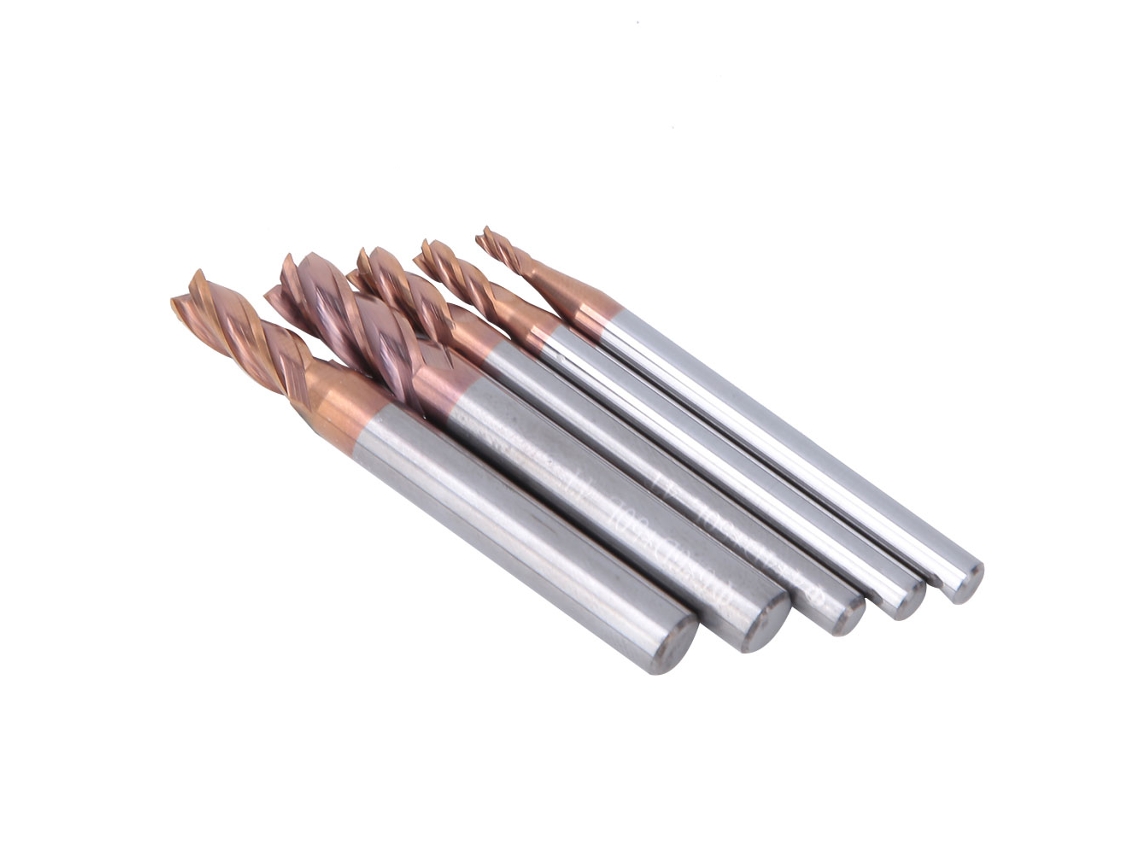 Laxiscreed Fresa De Aço Tungstênio Com Revestimento Nano De Bronze, 4 Fresas, Hrc55