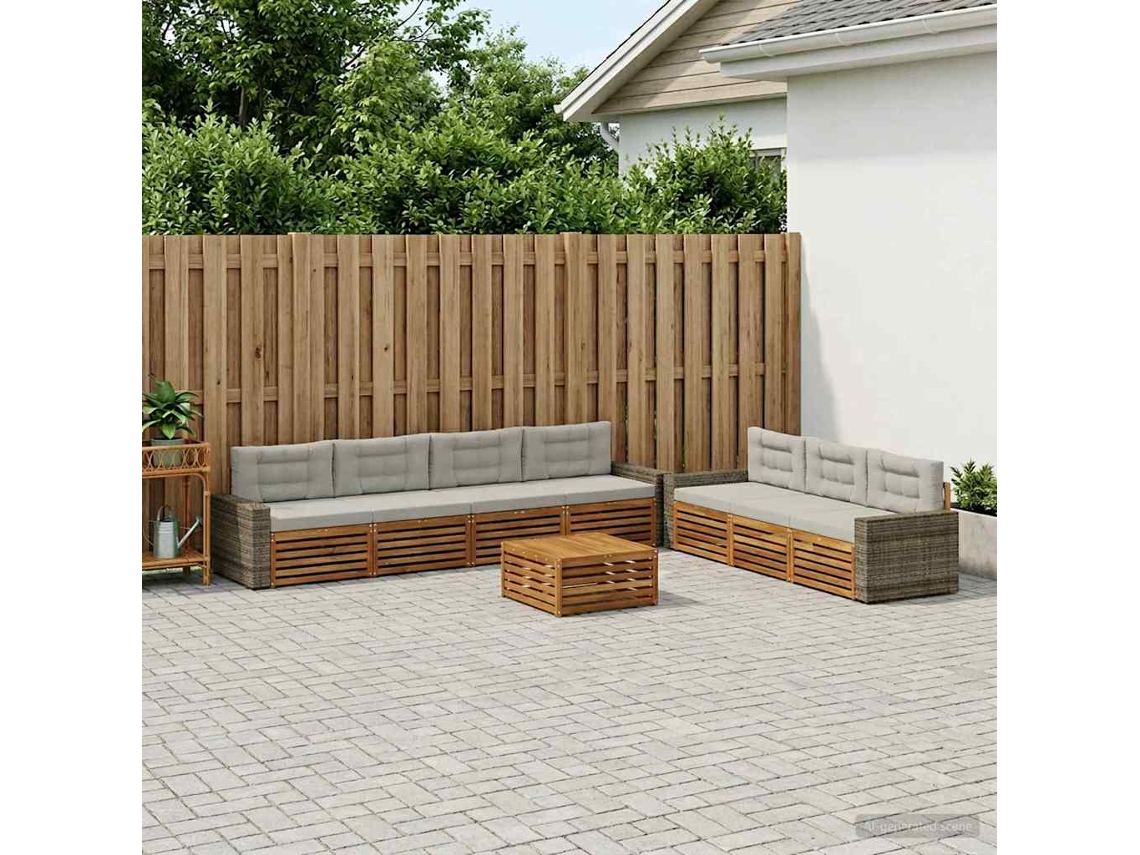 Vidaxl Conjunto De Sofás Para Exterior 8 Unid. Poliéster
